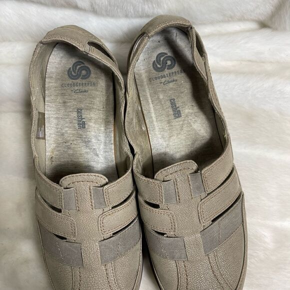 Clarks Cloudsteppers Sillian Khaki slip on shoes size 10. - Picture 4 of 10
